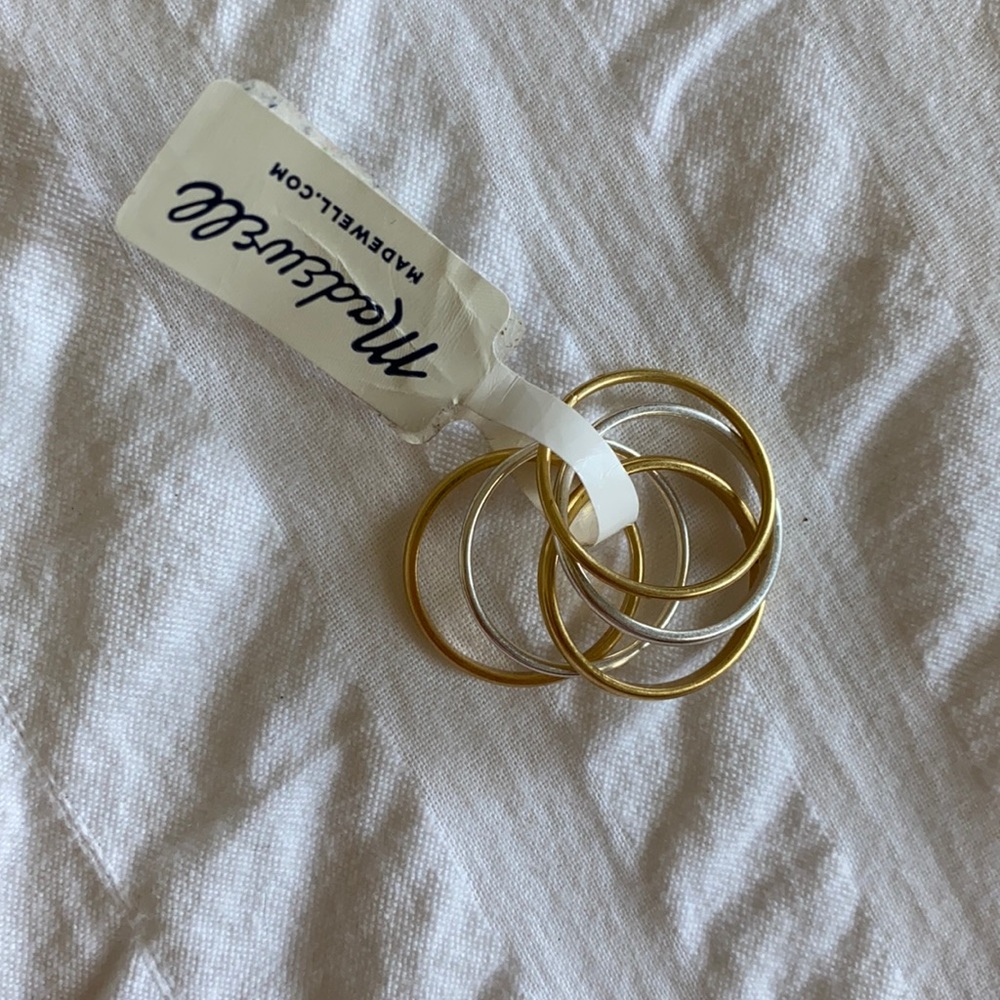 Madewell Stacking Rings NWT Size 6